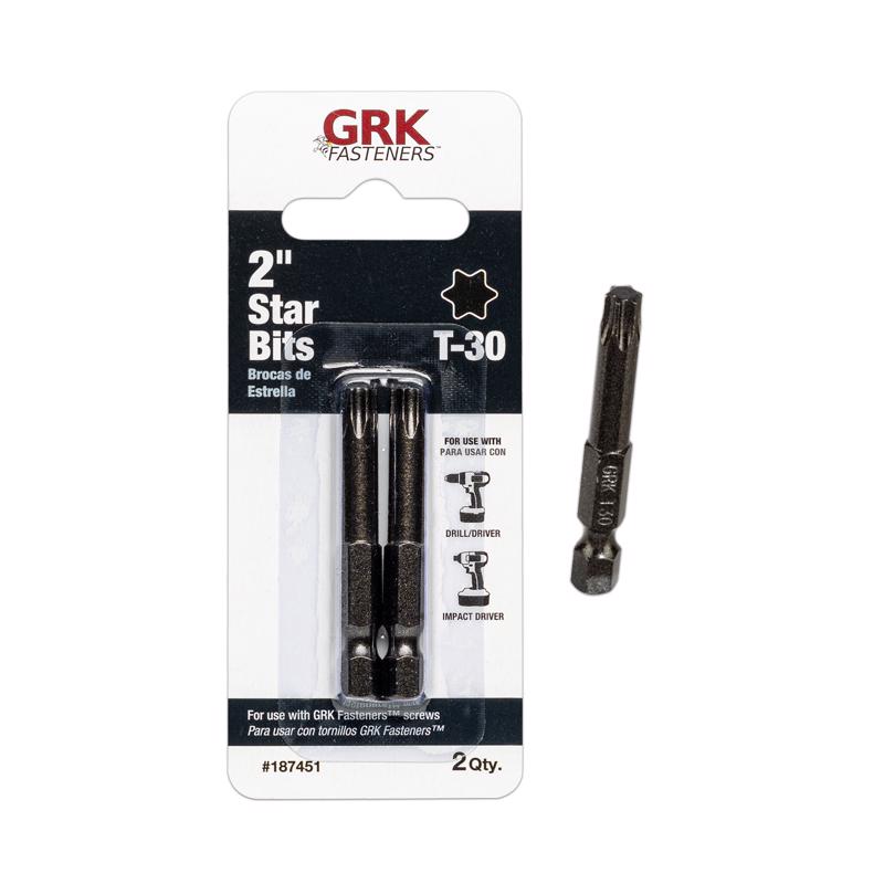 STAR BIT T30 x 2" BLK 2P