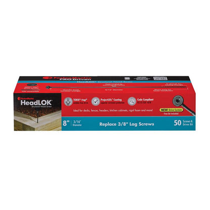 Emery Jensen 8-inch specialty screws, 50-piece set, featuring sturdy construction and precise threading for various fastening needs.