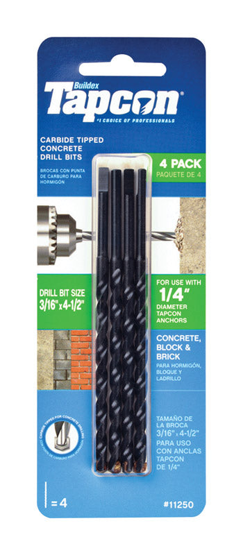 TAPCON DLBT 3/16X4.5"4PK