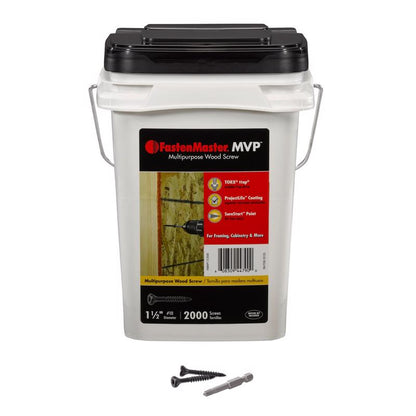 Emery Jensen specialty wood screw, 1-1/2 inch, 2000 pack, durable fasteners for woodworking projects.