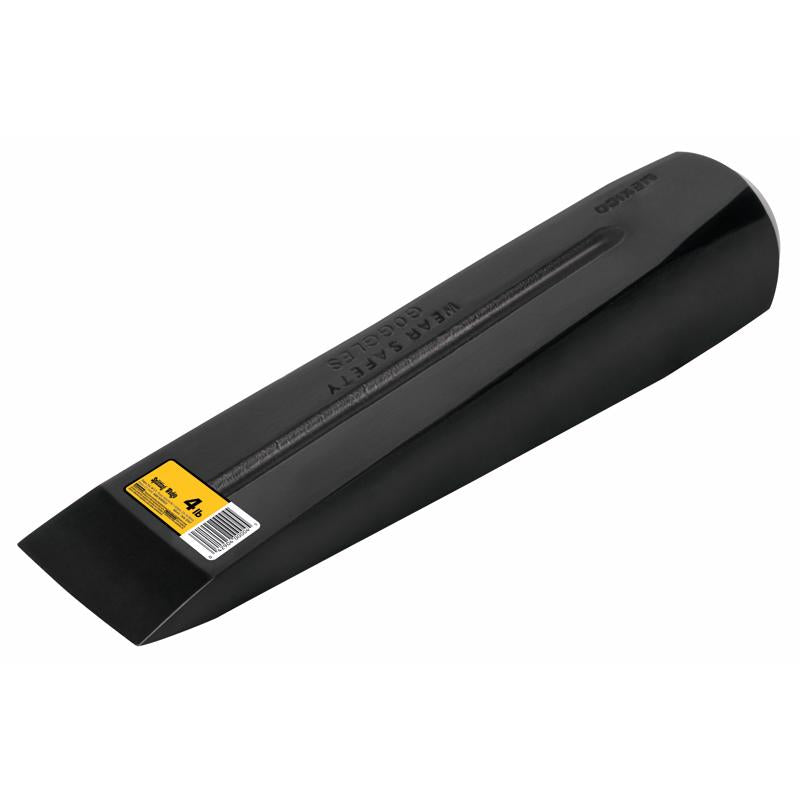 Square head 4-inch splitting wedge by Emery Jensen, designed for splitting wood and heavy-duty woodworking tasks.
