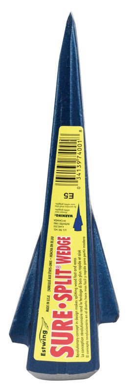 Emery Jensen Wedge Sure Split 5# splitting wedge for wood splitting, showing a sturdy metal wedge with a pointed tip.