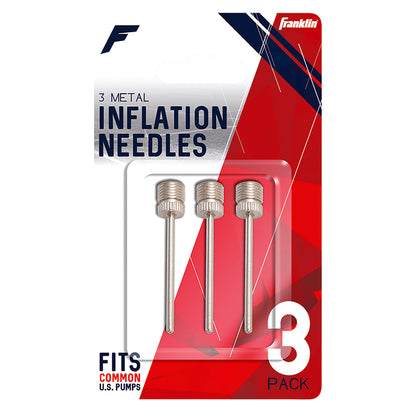 Set of three Emery Jensen inflating needles for sports accessories, suitable for inflating balls and inflatables.