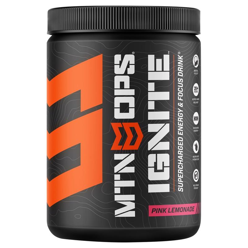 Emery Jensen ENRGY DRK MX PNK sports drink bottle with pink label and black cap, designed for active hydration.