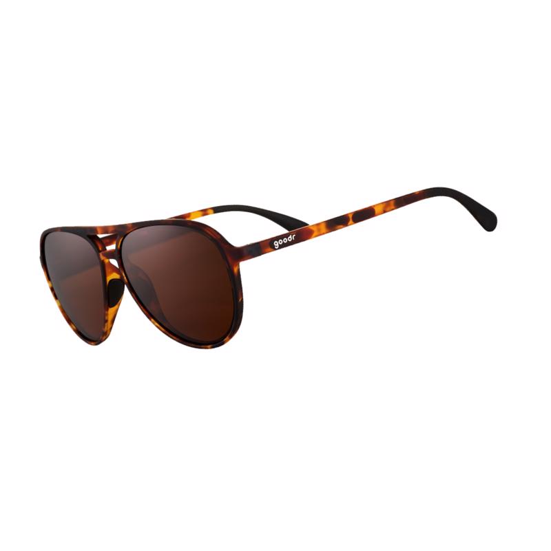 Emery Jensen sports sunglasses with black frame and tinted lenses, designed for outdoor activities and sun protection.