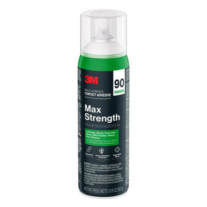 Emery Jensen contact adhesive spray in a 12.6oz can, shown with a nozzle for easy application, ideal for bonding various materials.