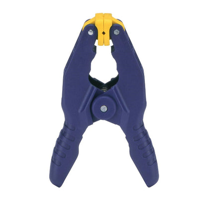 Emery Jensen 1-inch plastic spring clamp for securing lightweight materials, featuring a sturdy grip and durable construction.