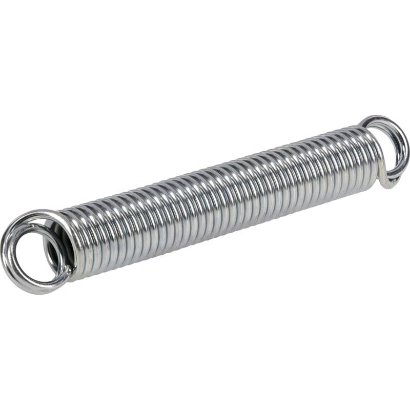 Steel spring from Emery Jensen, 7x1 inch extension spring with a tight coil design for industrial applications.