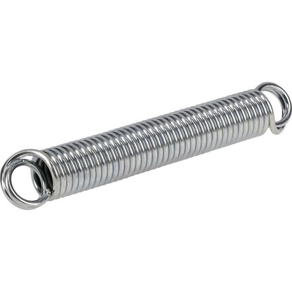 Steel spring from Emery Jensen, 7x1 inch extension spring with a tight coil design for industrial applications.