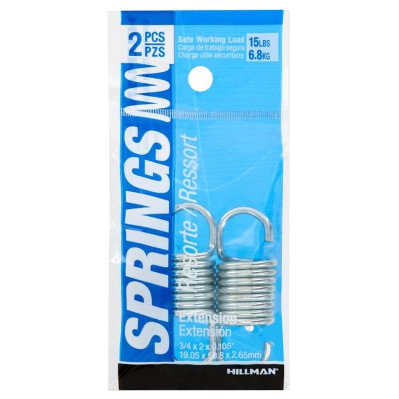 Emery Jensen spring extension, size 2 inches, durable metal coil spring designed for various spring applications.