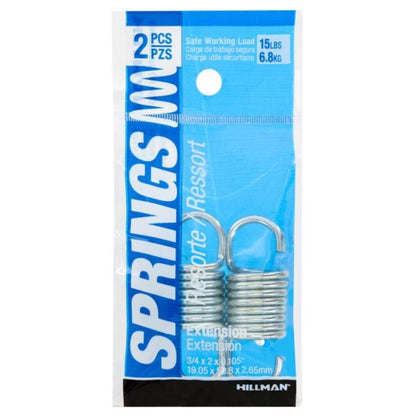 Emery Jensen spring extension, size 2 inches, durable coil spring for industrial or mechanical use.