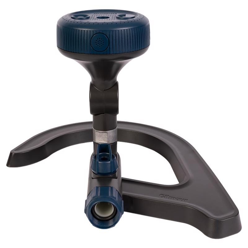Blue sprinkler base by Emery Jensen from the SPRINKLR STATN series, designed for durable garden irrigation.