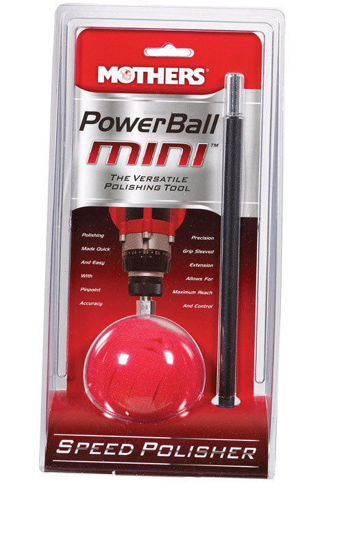 Emery Jensen Mothers Powerball Mini squeegee and sponge cleaning tool for windows and surfaces.