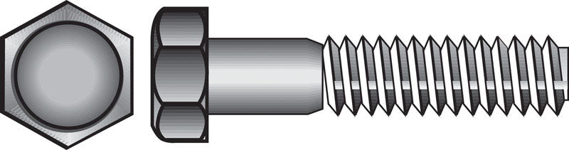 Stainless steel hex bolt 1/2 inch grade 2 by Emery Jensen, showing the shiny, threaded bolt with hex head.