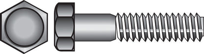 Emery Jensen Grade 2 stainless steel hex bolt, 1/2 inch by 4 inches, displayed against a white background.