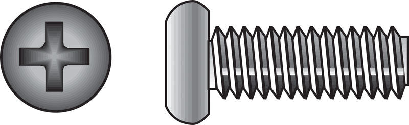 Emery Jensen stainless steel machine screw, 1/4-20x3/4 inch, visible with threads and hex head in the image.