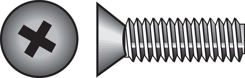 Stainless steel machine screw by Emery Jensen, FH10-24x1/2 inch size, showing a close-up of the threaded screw with a hex head.