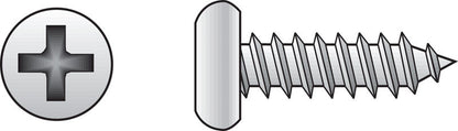 Emery Jensen stainless steel sheet metal screw, pan head, size SS14x3/4 inch, used for sheet metal fastening.