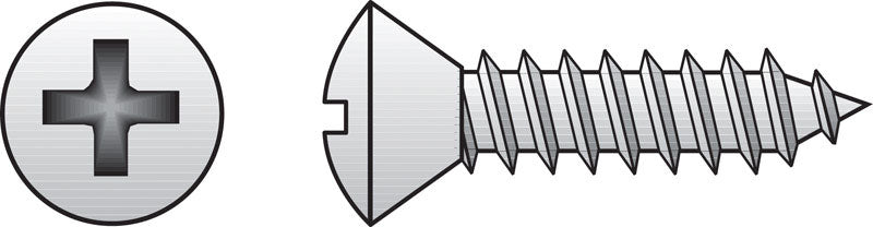 Emery Jensen stainless steel sheet metal screws, 10x3 inches, Phillips head, box of 50, for fastening sheet metal.