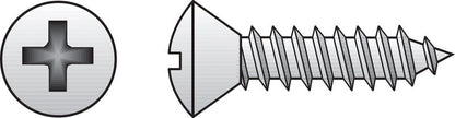 Emery Jensen stainless steel sheet metal screws, 12x3 inches, Phillips head, box of 50, used for metal fastening and construction.