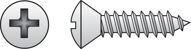 Emery Jensen stainless steel sheet metal screw, 6x3/4 inch, Phillips, open head, B100 box, ideal for metal fastening applications