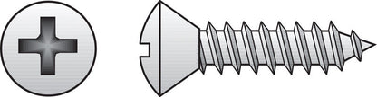 Emery Jensen stainless steel sheet metal screw, 6x3/4 inch, Phillips, open head, B100 box, ideal for metal fastening applications