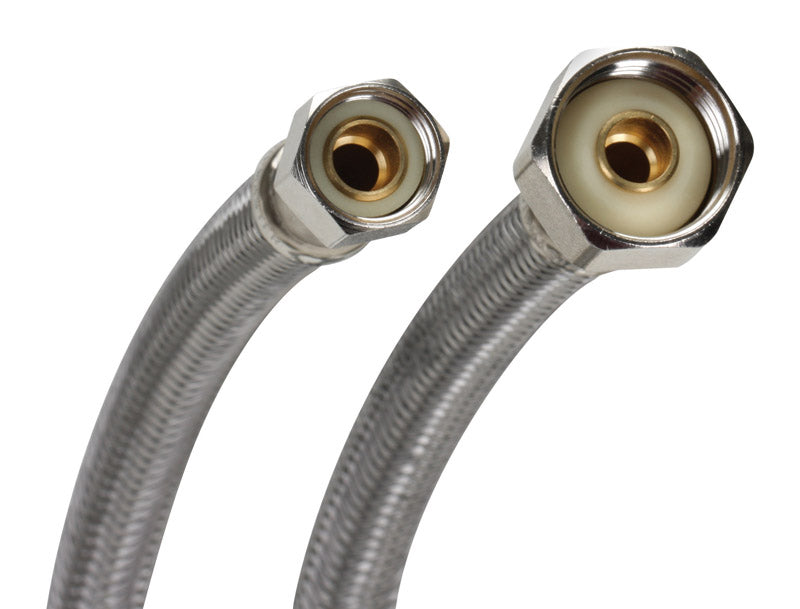 Emery Jensen stainless steel braided hose fitting SPPLY SS 3/8 inch CMP 1/2 inch IP16 with durable braided steel construction