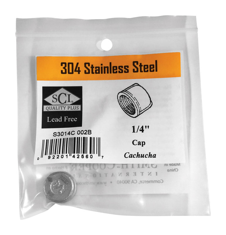 PIPE CAP 1/4" SS