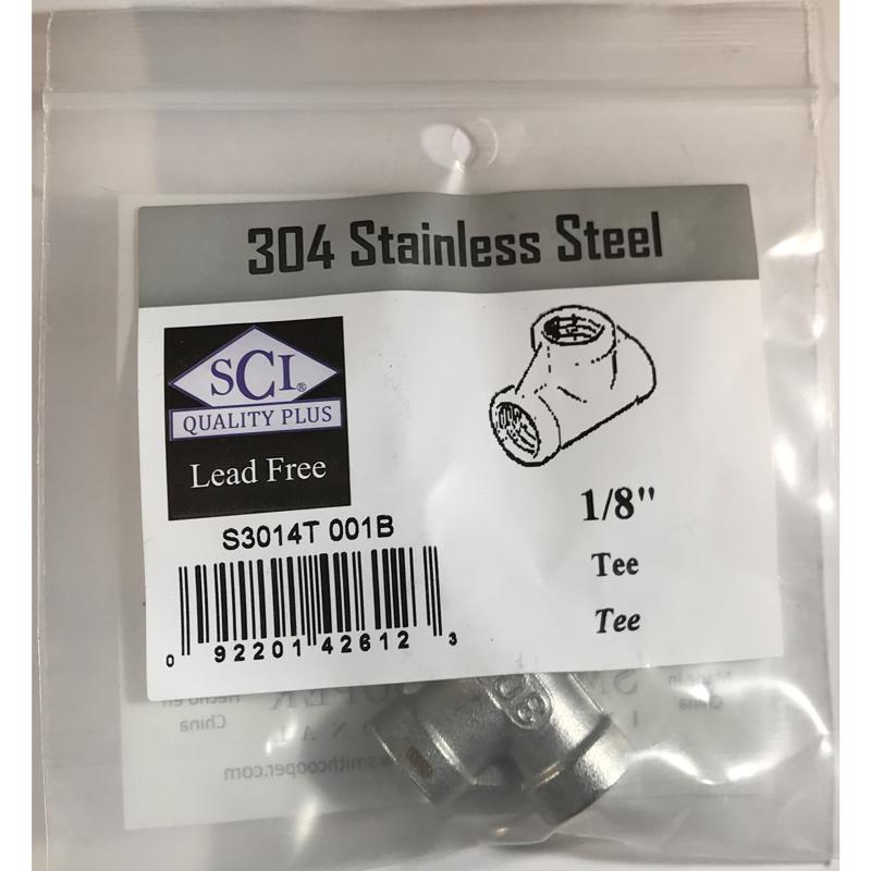 SS TEE 1/8" FX1/8" F