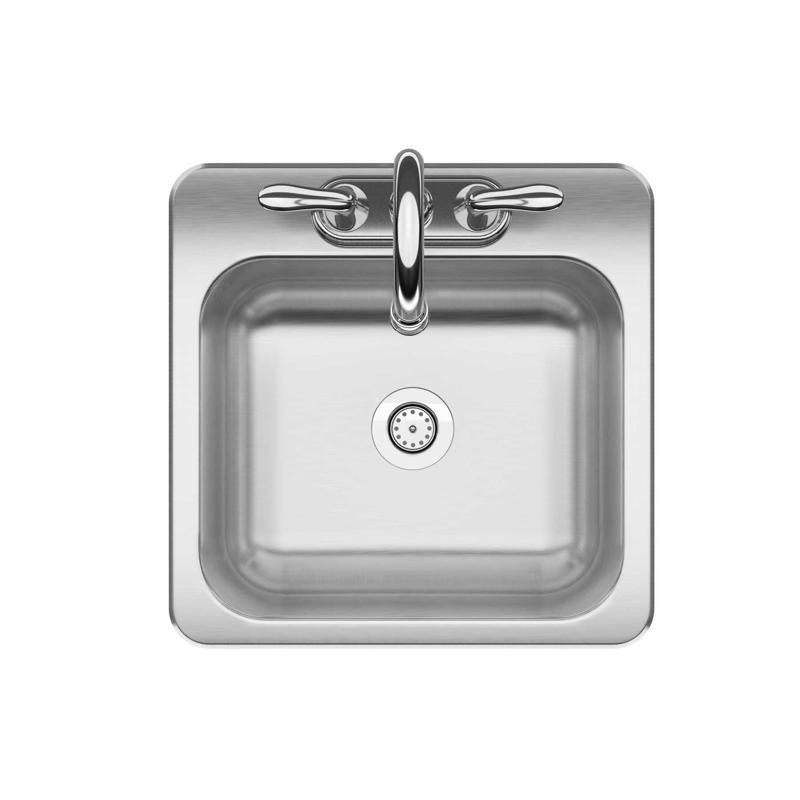 BAR SNK SGLBWL SS 15X15"
