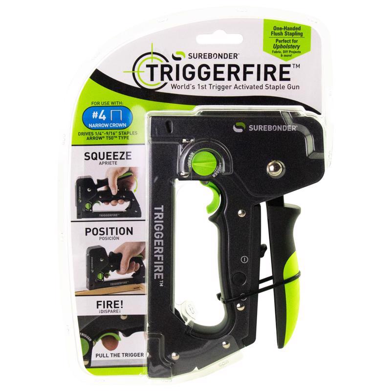 STAPLE GUN HD Bk/gn 1/4"