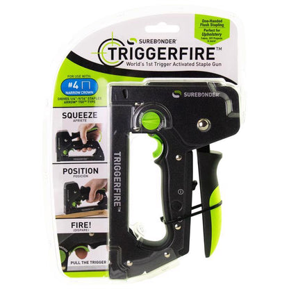 STAPLE GUN HD Bk/gn 1/4"