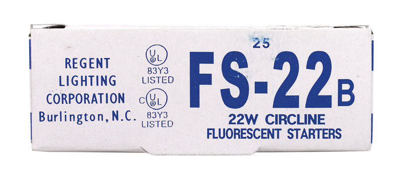 STARTER FLUOR 22W CRCLIN - Pack of 25