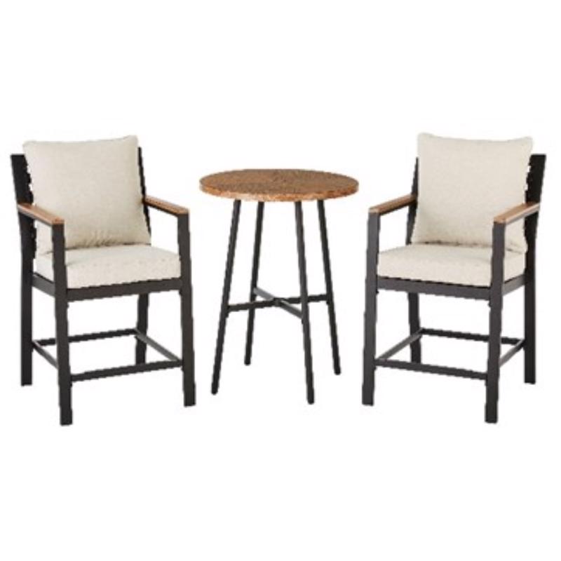 Emery Jensen CECILY 3-piece steel balcony dining set with table and two chairs, outdoor metal furniture for small balconies.