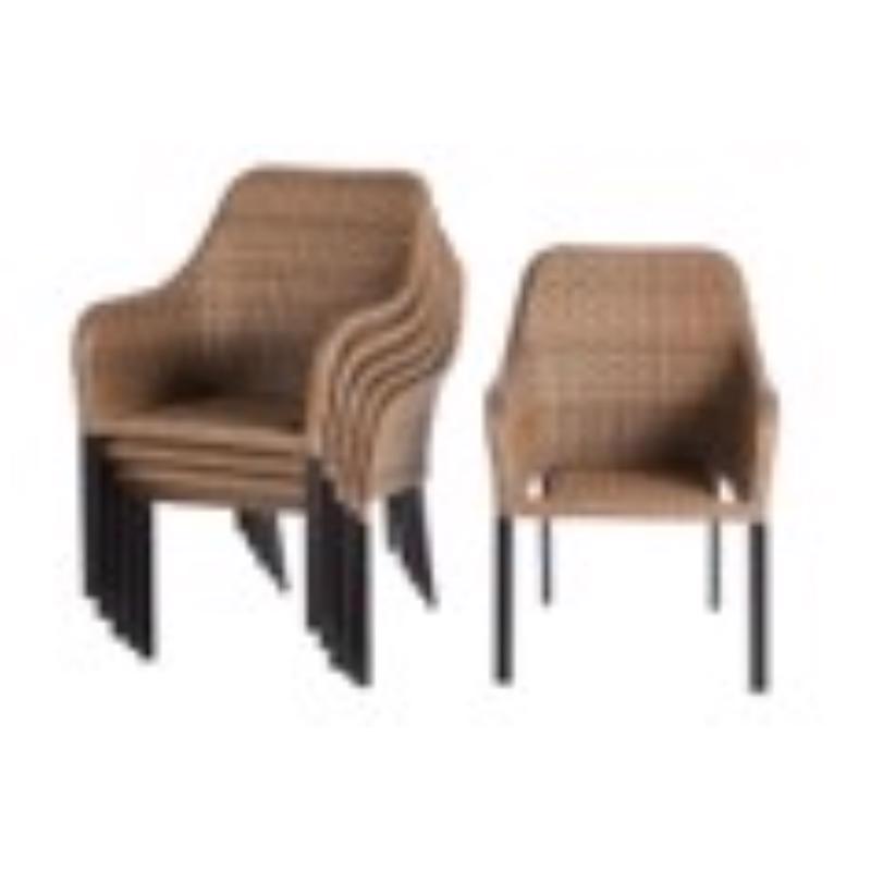 Emery Jensen steel dining chair in brown with a sleek modern design, part of the steel dining set.