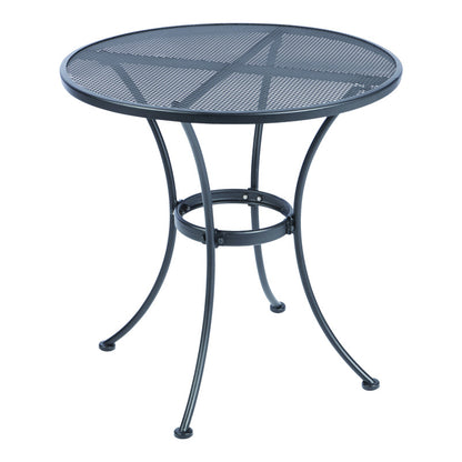 Emery Jensen Winston 28-inch steel bistro table from the steel dining sets collection, with a sleek round top and metal frame.