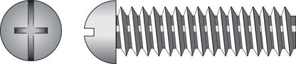 Emery Jensen steel machine screw in size 10-32x1/2 inches, showing a close-up of the threaded metal screw on a white background.