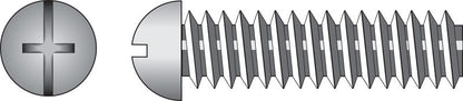Emery Jensen steel machine screw, 6-32x1/4 inch, with Phillips head, used for industrial fastening applications.