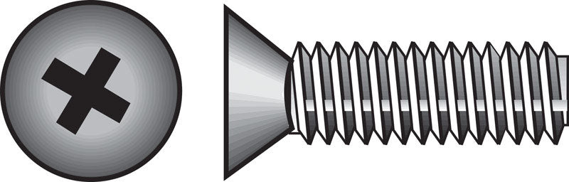 Emery Jensen steel machine screw FH PHL MS Z 1/4-20x3/4 with threaded shank and hex head for industrial applications