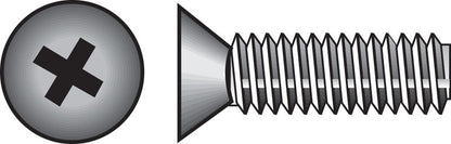 Emery Jensen steel machine screw FH PHL MS Z 1/4-20x3/4 with threaded shank and hex head for industrial applications