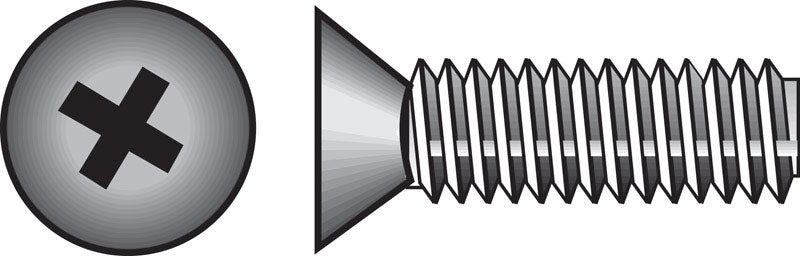 Emery Jensen steel machine screw FH PHL MS Z 6-32x1 1/4 inch with Phillips head for industrial fastening applications