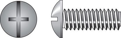 Emery Jensen steel machine screw combo 10-24x1/2 inches, showing the screw's threads and head for metal fastening.