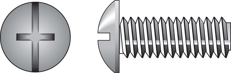 Steel machine screw by Emery Jensen, 1/4-20 x 3/4 inch size, showing the threaded steel screw on a neutral background.