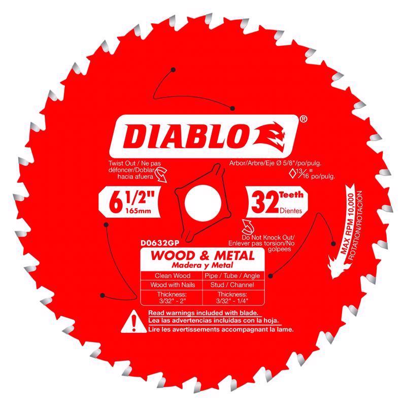 Wd&mtl BLD 6-1/2"32T BK - Pack of 5