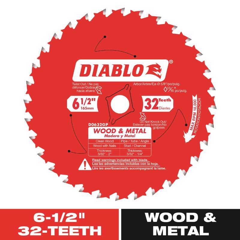 Wd&mtl BLD 6-1/2"32T CD