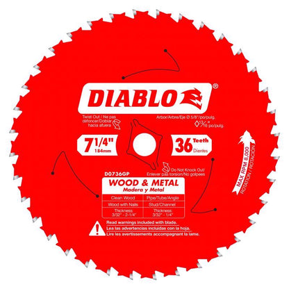 WD MTL SAW BLD 7-1/4"36T - Pack of 5