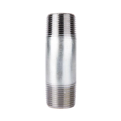 Emery Jensen steel nipple, 2x4 inch galvanized pipe fitting, 12-inch length, durable metal construction for plumbing applications
