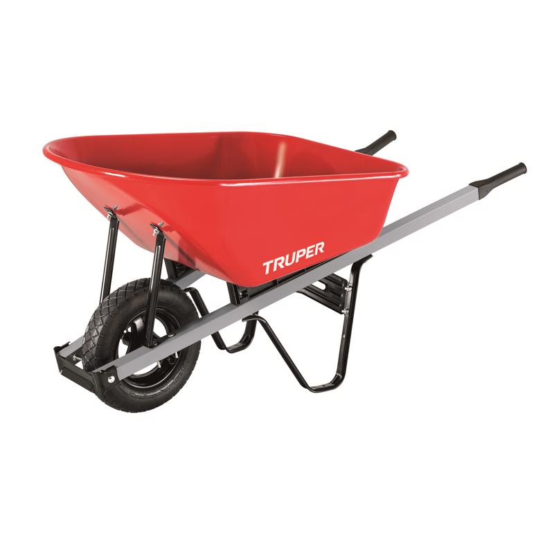 Steel tub wheelbarrow tray for Emery Jensen steel tub wheelbarrows, durable metal construction for easy loading and transport.
