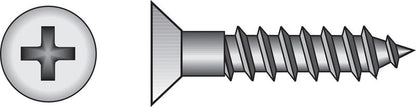 Emery Jensen steel wood screw PHILLIP FH WS Z 12x1 3/4 with zinc coating for durable fastening in woodworking projects