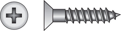 Emery Jensen PHILLIP FH WS Z steel wood screw, 6x3/4 inch, with a zinc finish, shown on a plain background.